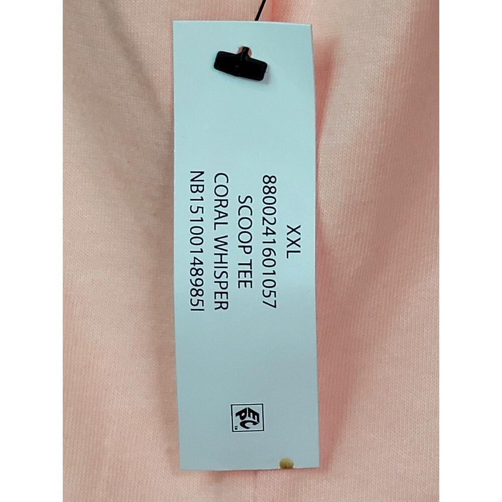 2/$15 NWT NOBO No Boundaries Coral Whisper Scoop Neck Short Sleeve Top Size 2XL - Picture 6 of 14